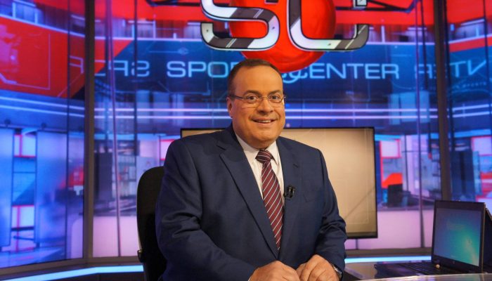 Paulo Soares, o Amig&atilde;o, nos est&uacute;dios do SportsCenter, da ESPN
             -       
        Divulga&ccedil;&atilde;o