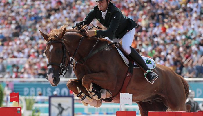 Pedro Veniss compete com cavalo Nimrod de Muze nos Jogos de Paris 
             -       
        Zohra Bensemra - 1º.ago.2024/Reuters