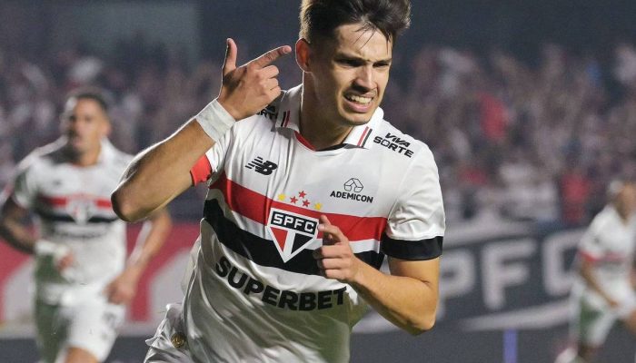 Damian Bobadilla em partida pelo São Paulo no Morumbis 
             -       
        Nelson Almeida - 22.ago.2024/AFP