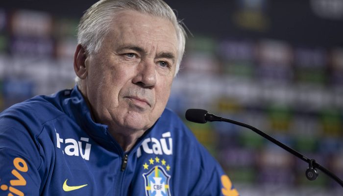 Carlo Ancelotti em entrevista na Granja Comary, em Teresópolis 
             -       
        Eduardo Anizelli - 3.set.2025/Folhapress