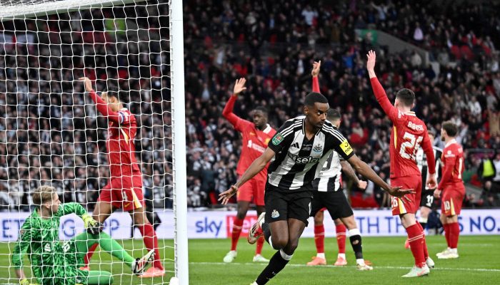 Alexander Isak comemora gol do Newcastle contra o Liverpool
             -       
        Dylan Martinez - 1°.set.25/Reuters