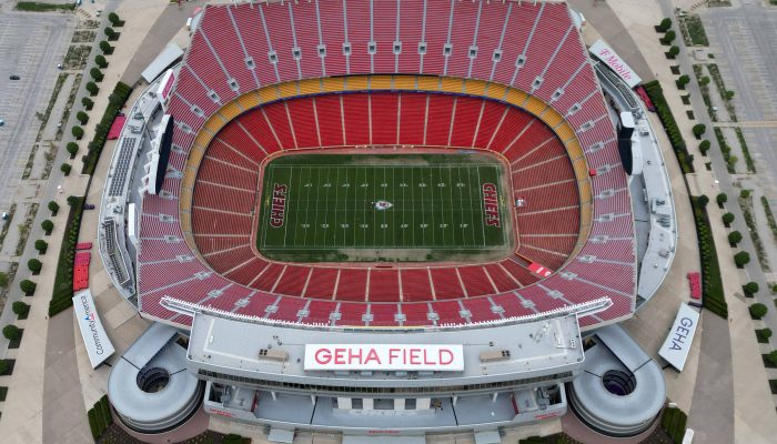 O Arrowhead Stadium, em Kansas City, nos EUA, é uma das sedes da Copa de 2026, que terá jogos também no México e no Canadá
             -       
        Kirby Lee - 26.abr.23/USA Today Sports via Reuters