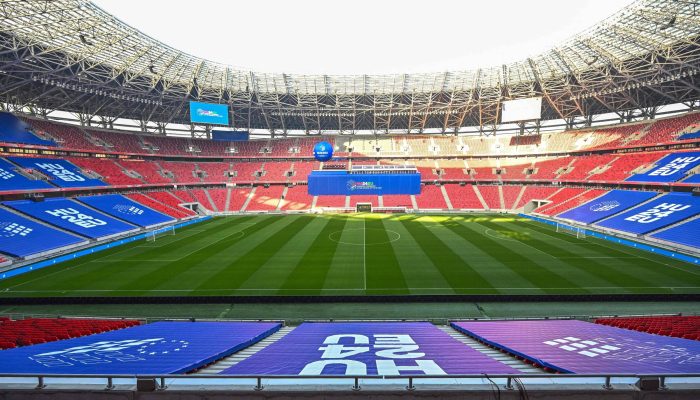 Puskás Aréna, em Budapeste, na Hungria, palco da final da Champions League na temporada 2025/26
             -       
        Attila Kisbenedek - 8.nov.2024/AFP