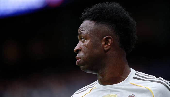 Vinicius Junior durante partida entre Real Madrid e Espanyol no Santiago Bernabéu
             -       
        Juan Medina - 20.set.2025/Reuters