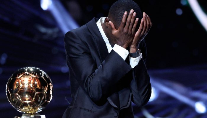 Dembélé se emociona em seu discurso como Bola de Ouro
             -       
        Franck Fife/AFP