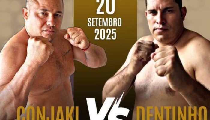 Vereadores Jairison Ataíde Vales (MDB), o Conjaki, de Porto Grande, e Samuel Santos Paiva (PSDB), o Dentinho, de Ferreira Gomes
             -       
        GFC Fight Night/Divulgação
