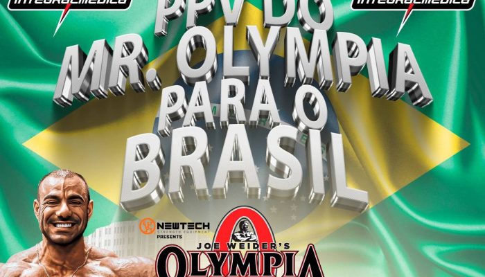 Banner oficial do PPV brasileiro do Olympia 2025
             -       
        Divulgação/Olympia TV