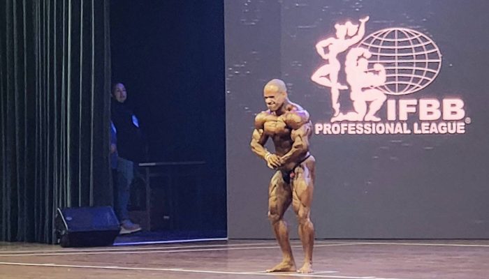 Felipe Moraes durante as prévias do Mr. Olympia Brasil 2025
             -       
        Matheus Macarroni
