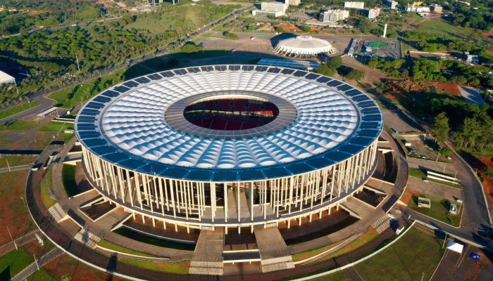 Vista aérea do estádio Mané Garrincha, em Brasília
             -       
        Evaristo Sá - 7.mai.25/AFP