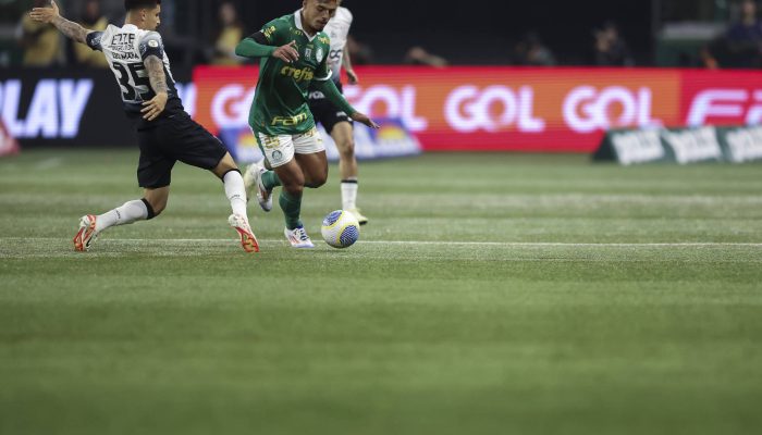 Partida entre Palmeiras e Corinthians pela Série A, no estádio Allianz Parque; campeonato aparece apenas em 14º lugar no ranque do marketing
             -       
        Mathilde Missioneiro/Folhapress