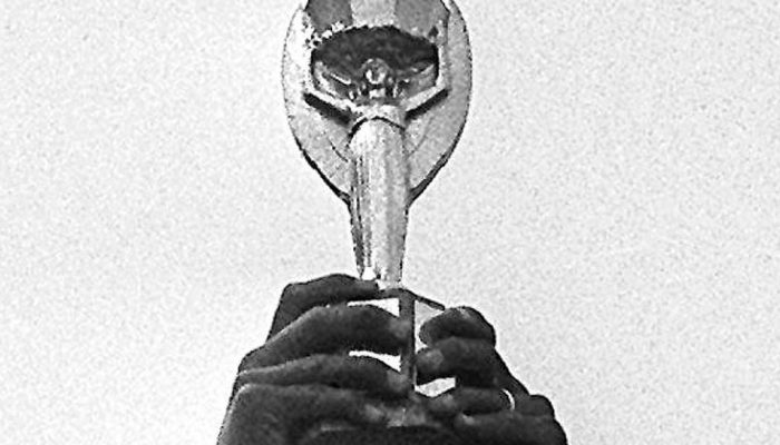Réplica da Taça Jules Rimet, conquistada em definitivo pelo Brasil em 1970 e roubada da sede da CBF 13 anos depois
             -       
        Reprodução