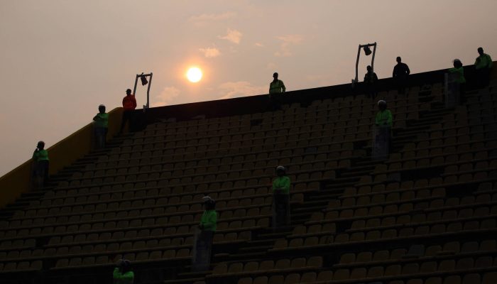 Estádio Pueblo Nuevo, em San Cristóbal, onde o Deportivo Táchira, um dos clubes venezuelanos classificados para a Libertadores, joga
             -       
        Carlos Eduardo Ramirez - 2.abr.25/Reuters