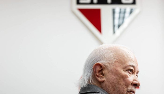 Novo presidente do São Paulo, Harry Massis Júnior, durante bate-papo com a imprensa no CT da Barra Funda
             -       
        Rafaela Araújo/Folhapress