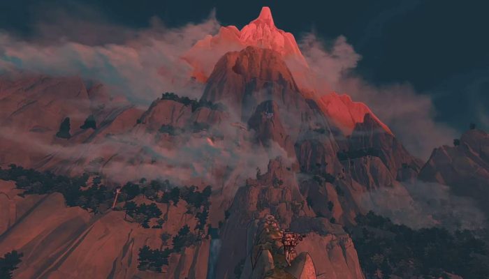 A montanha fictícia Kami, cujo cume nunca foi atingido no game Cairn, da The Game Bakers
             -       
        Reprodução/The Game Bakers