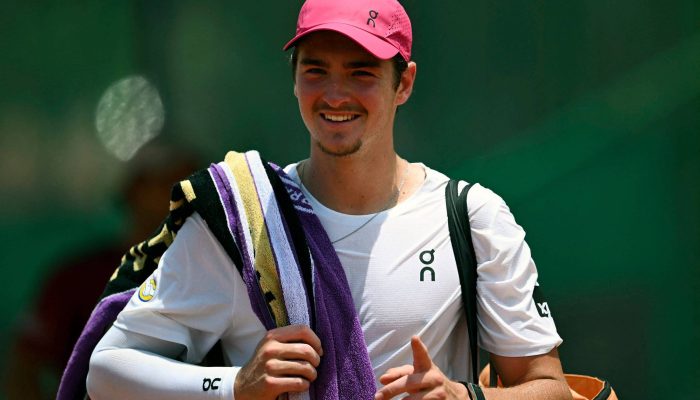 João Fonseca após sessão de treinamento em clube no Rio de Janeiro 
             -       
        Mauro Pimentel - 5.fev.26/AFP
