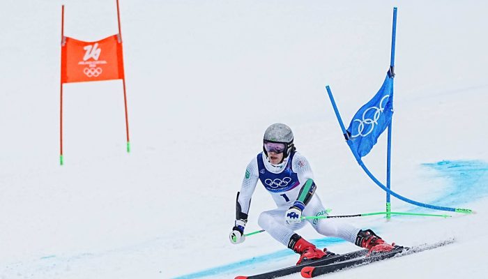 Lucas Pinheiro Braathen na prova de slalom gigante
             -       
        Hu Huhu - 14.fev.26/Xinhua