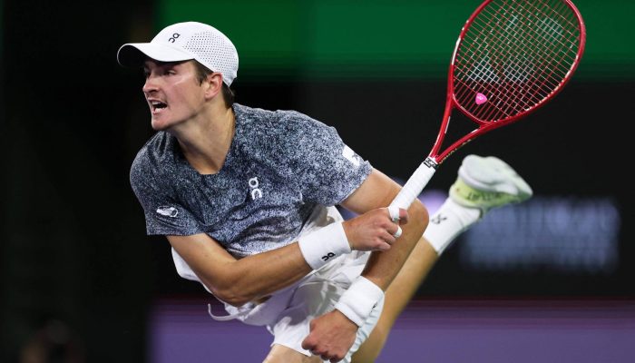João Fonseca em ação durante o Masters 1000 de Indian Wells 
             -       
        Clive Brunskill - 10.mar.26/Getty Images via AFP
