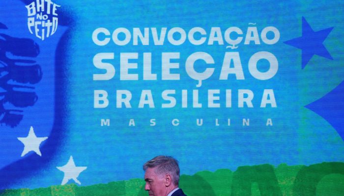Carlo Ancelotti na convocação dos jogadores para os amistosos
             -       
        Pilar Olivares - 16.mar.26/Reuters