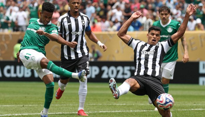 Duelo entre Palmeiras e Botafogo na Copa do Mundo de Clubes no Lincoln Financial Field, na Philadelphia 
             -       
        François Nel - 28.jun.25/Getty Images via AFP