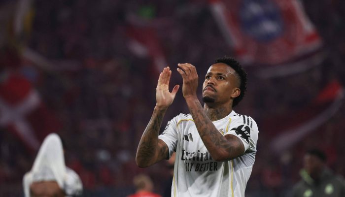 O brasileiro Éder Militão, do Real Madrid, que corre risco de não participar da Copa por contusão
             -       
        Karl-Josef Hildenbrand - 15.abr.26/AFP