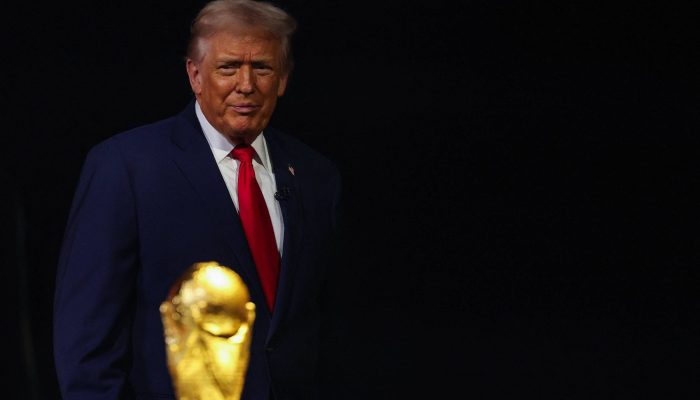 Donald Trump durante o sorteio da Copa do Mundo 2026
             -       
        Patrcik Smith-5.dez.2025/Getty Images via AFP
