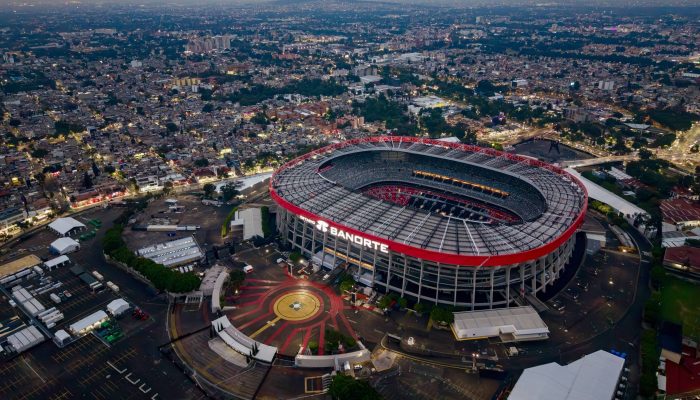 O estádio Azteca, na Cidade do México, que será o palco da abertura da Copa do Mundo de 2026, no dia 11 de junho
             -       
        Li Muzi - 10.mai.26/Xinhua