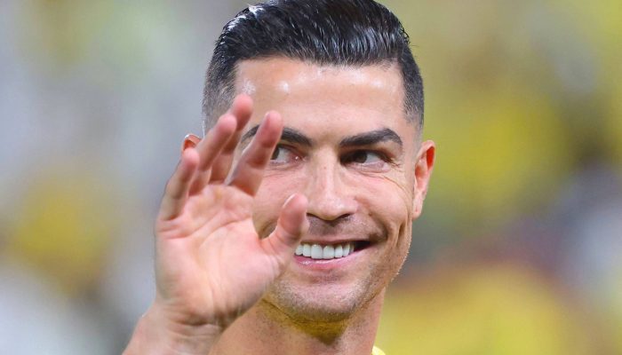 Cristiano Ronaldo, que virou s&oacute;cio da controladora da Caz&eacute;TV
             -       
        Fayez Nureldine - 12.mai.26/AFP