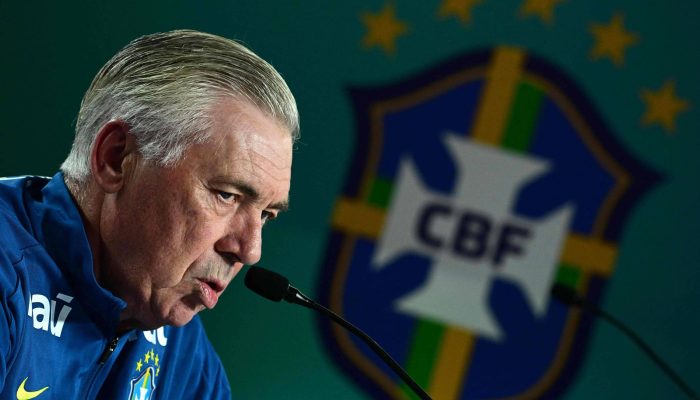 Carlo Ancelotti concede entrevista a jornalistas na Granja Comary, em Teresópolis 
             -       
        Pablo Porciuncula - 3.set.25/AFP
