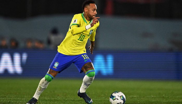 Neymar durante partida contra o Uruguai, seu último jogo pela seleção brasileira 
             -       
        Eitan Abramovich - 17.out.23/AFP