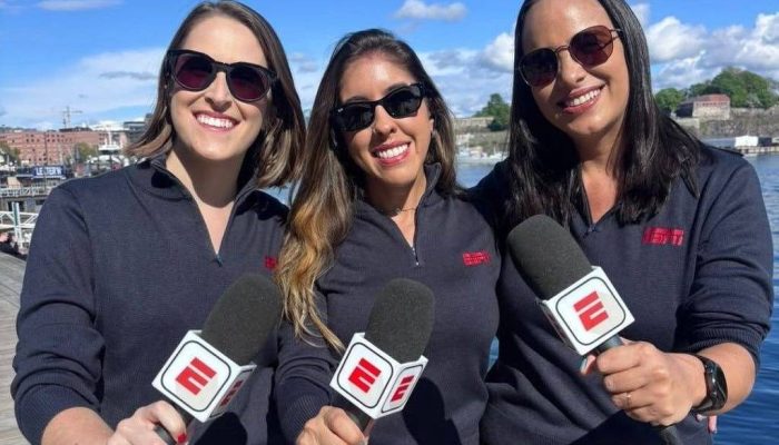 Milla Garcia, Mari Pereira e Mariana Capra, da ESPN
             -       
        Divulga&ccedil;&atilde;o/ESPN