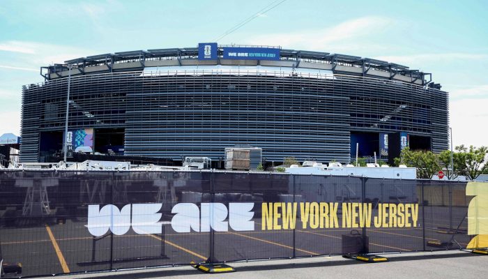 MetLife Stadium, em East Rutherford, nos arredores de Nova Jersey, palco da final da Copa do Mundo 
             -       
        Charly Triballeau - 26.mai.26/AFP