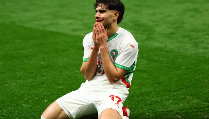 Abde Ezzalzouli, atacante do Marrocos, na final da Copa Africana de Nações 
             -       
        Siphiwe Sibeko - 18.jan.26/Reuters